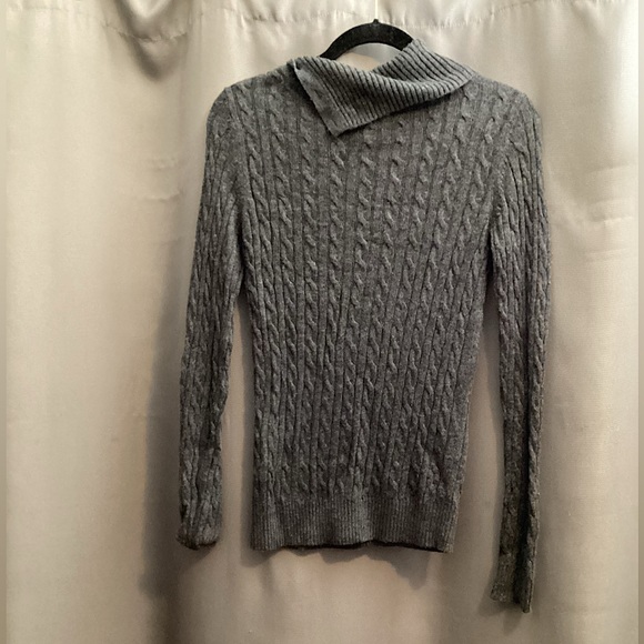 Tommy Hilfiger cowl neck dark grey sweater size small - Picture 3 of 3